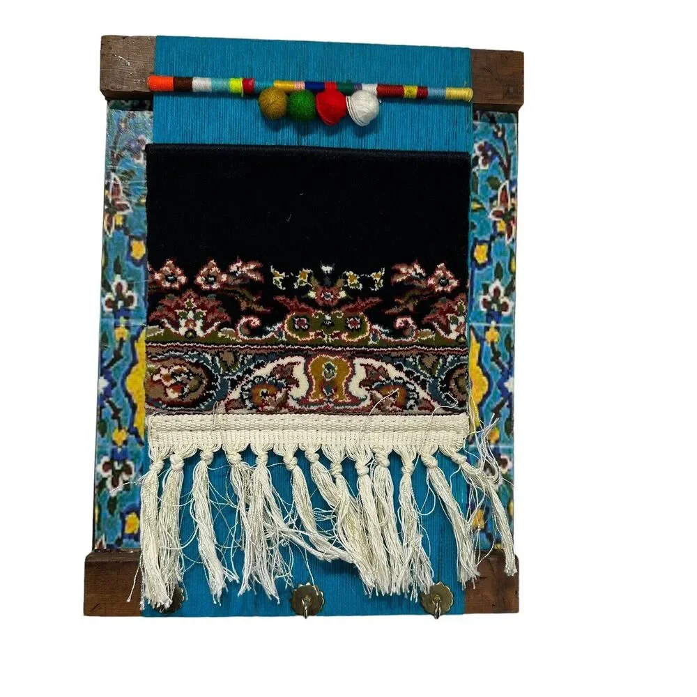 boho tapestry rug Tassel wall key hooks Home Decor